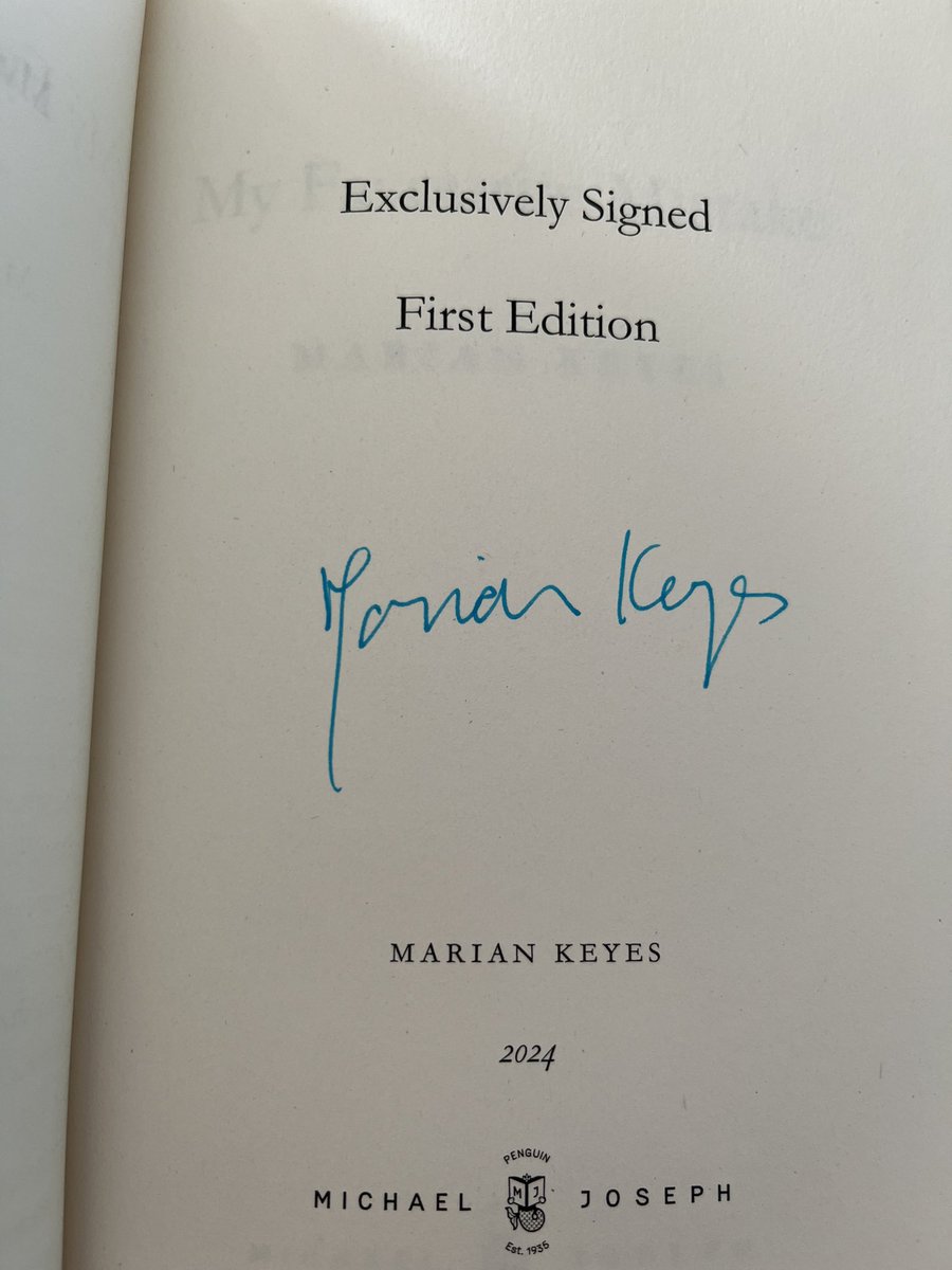 I was so delighted to receive this today 📗can’t wait to read it. Thank you @MarianKeyes 🙏