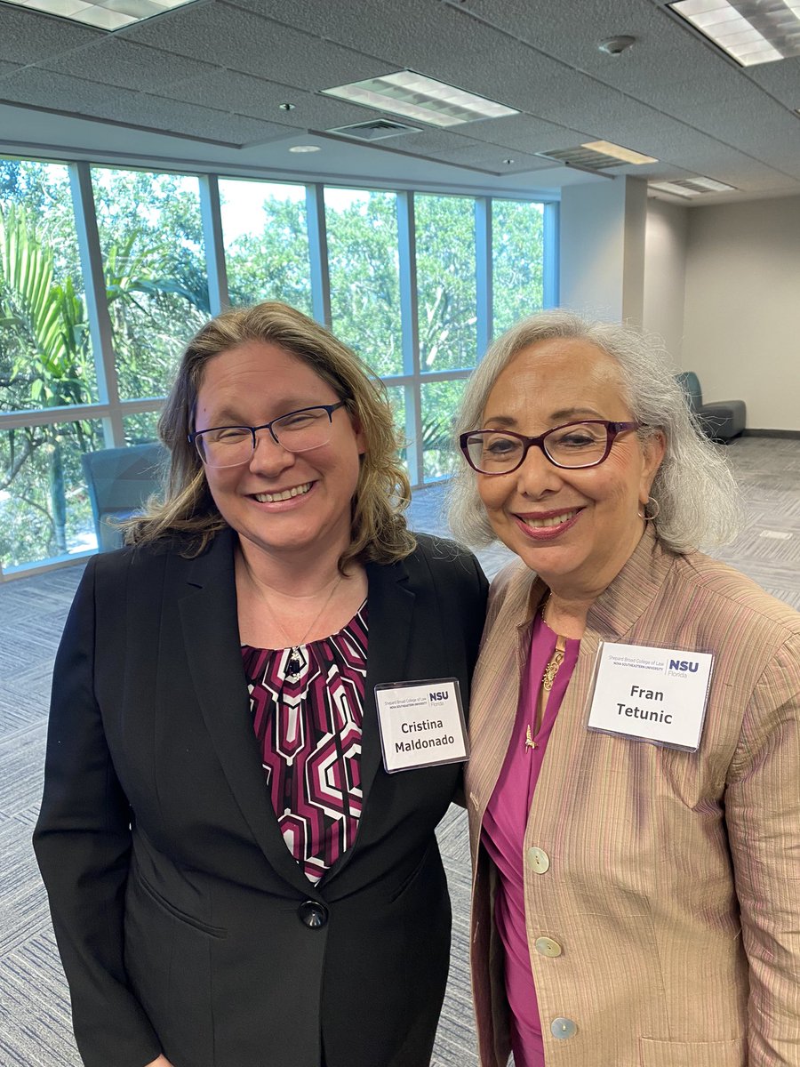 Professors Cristina Maldonado & Fran Tetunic celebrate the success of their presentations on mediation at today’s 50th Anniversary Faculty CLE.