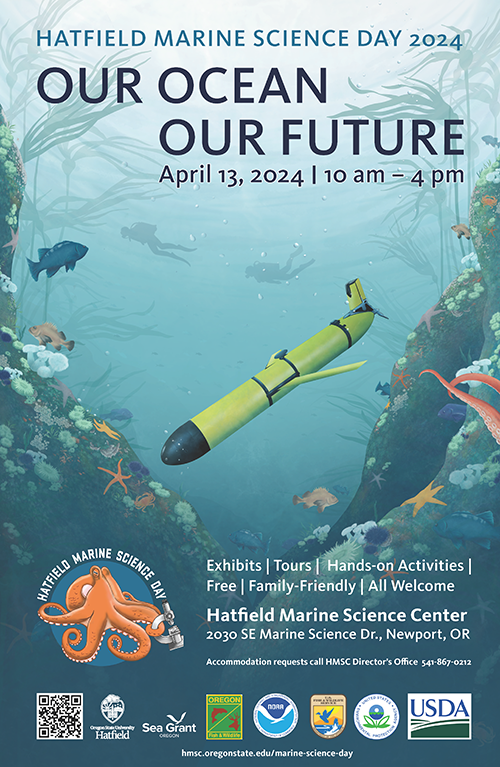 Tomorrow is the Big Day! Our crew is getting ready to welcome everyone to Hatfield Marine Science Day, Sat, April 13, 10-4. Join us for our annual open house & science fair featuring the research happening at Hatfield! Details at hmsc.oregonstate.edu/marine-science…