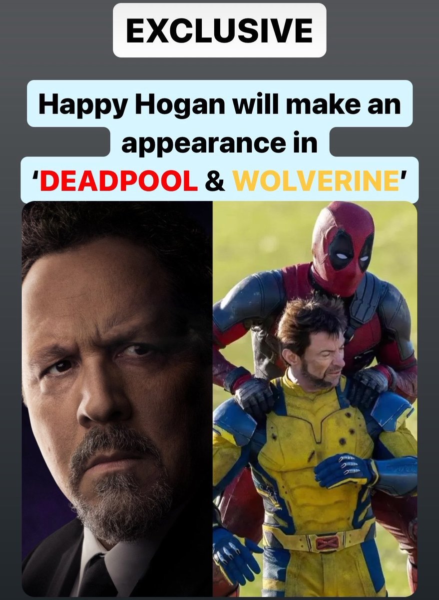 BOMBA: Se confirma que veremos a Happy Hogan en #Deadpool3 😱