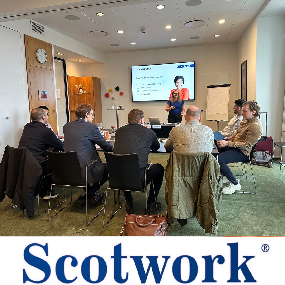 A group from Europe of Head of Procurement managers training together for three days making sure they can meet the challenges of today’s different skills 
#scotwork #negotiation #skills #training #global #procurement #category #logistics