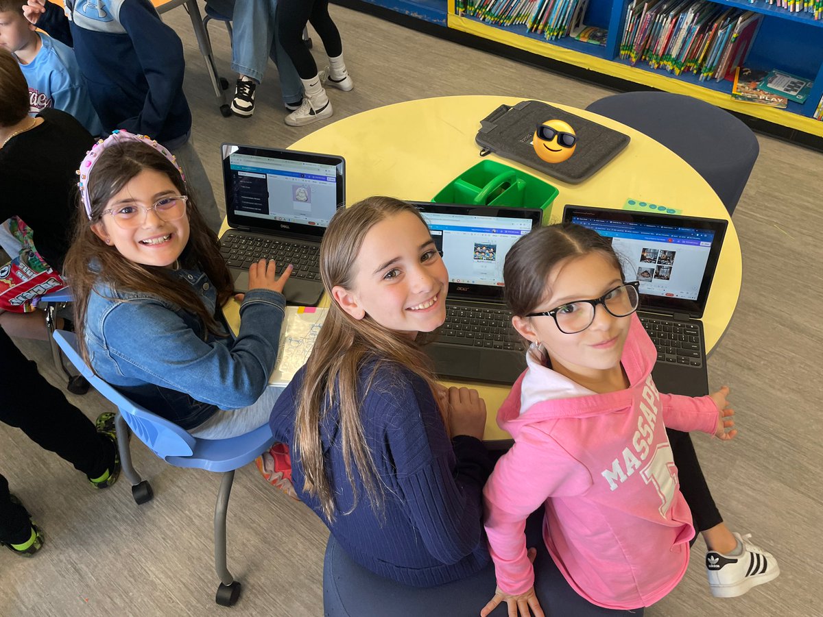 During their library class with Mrs. Mitchell, third grade students wrote poetry and shared their poems with each other using @padlet . Then, they used the magic media in @CanvaEdu to create their own images to match their poems! @MassapequaTLC @MsMPavlick @FFLibraryMSD