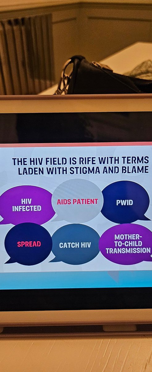 @HIV_and_Women People first language session. Terminology has such a massive impact. A clear sign of words has (negative) power