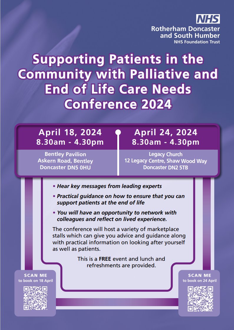 Not long now until our Community EOL conference, there are spaces left so please share and get booked on! Learning, networking and a free lunch! #EOLCN24 @rdash_nhs