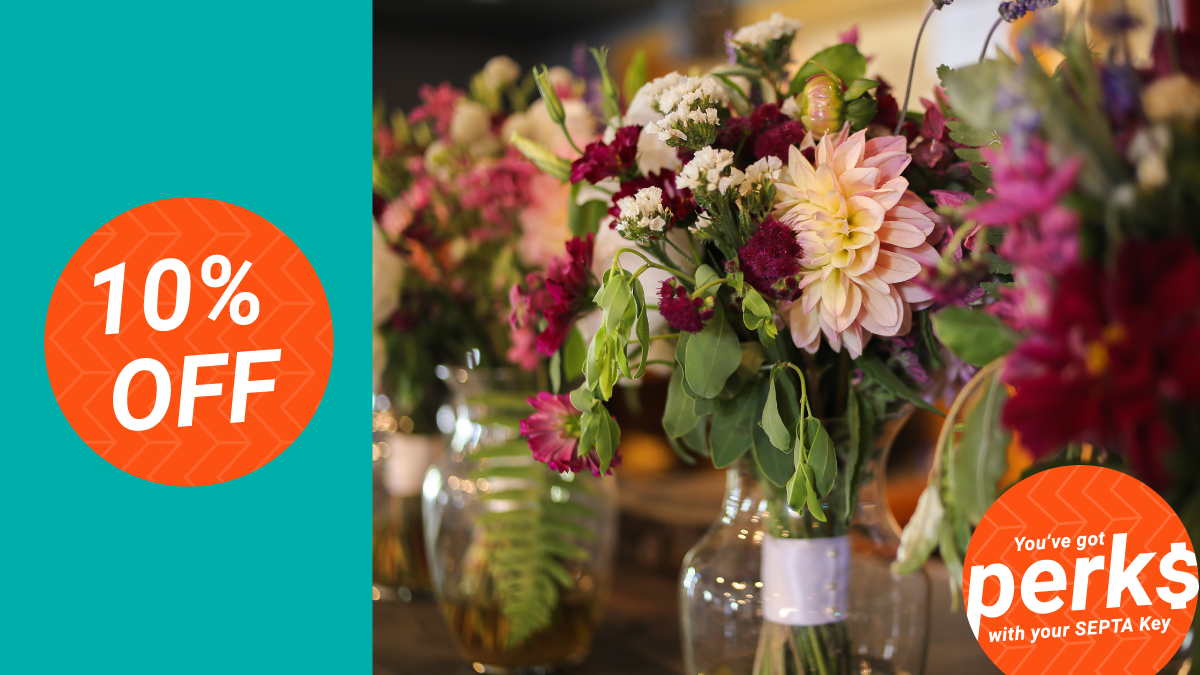 Perk Alert! Save 10% on flowers at @10penniesfloral in South Philly when you flash your SEPTA Key card 💐: iseptaphilly.com/perk/558! #ISEPTAPHILLY #waytogo #Perks