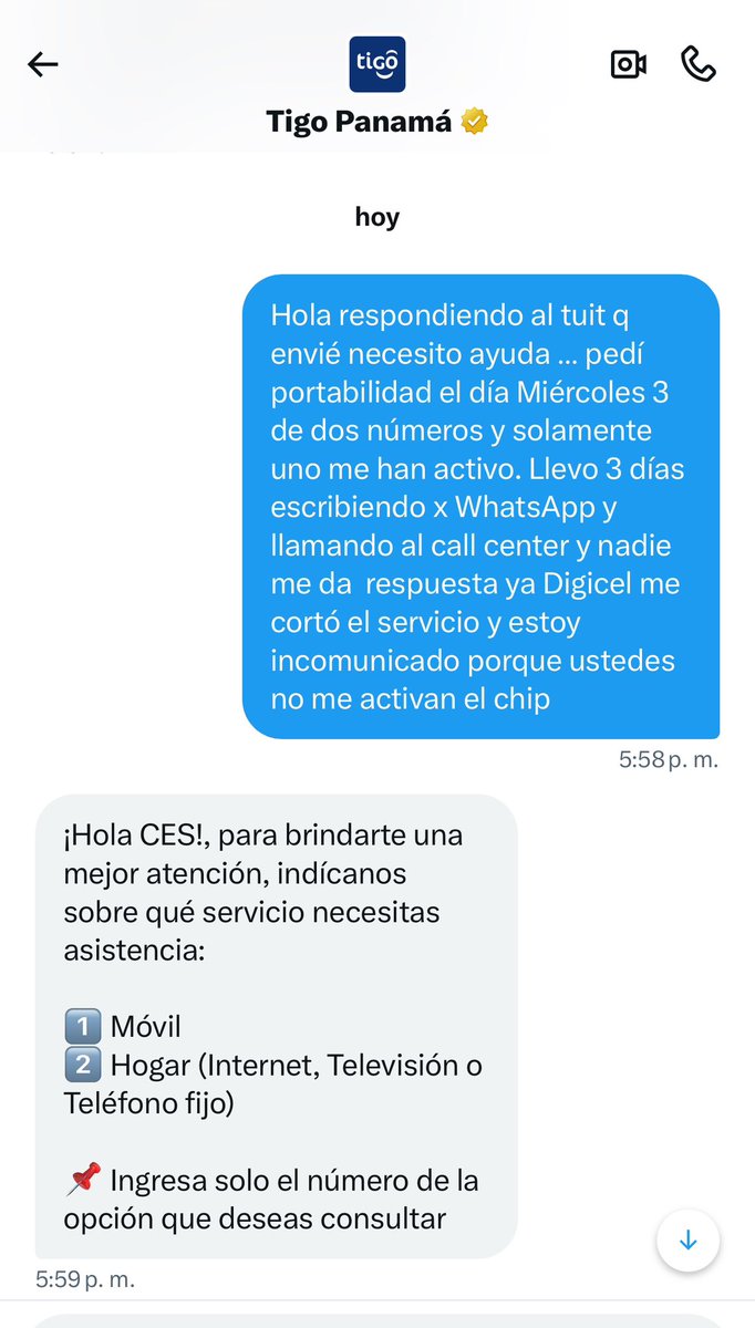 ces_507's tweet photo. @TigoPanama Allá les estoy escribiendo y nadie contesta solo una computadora q barbaridad https://t.co/LncV4hrdtl