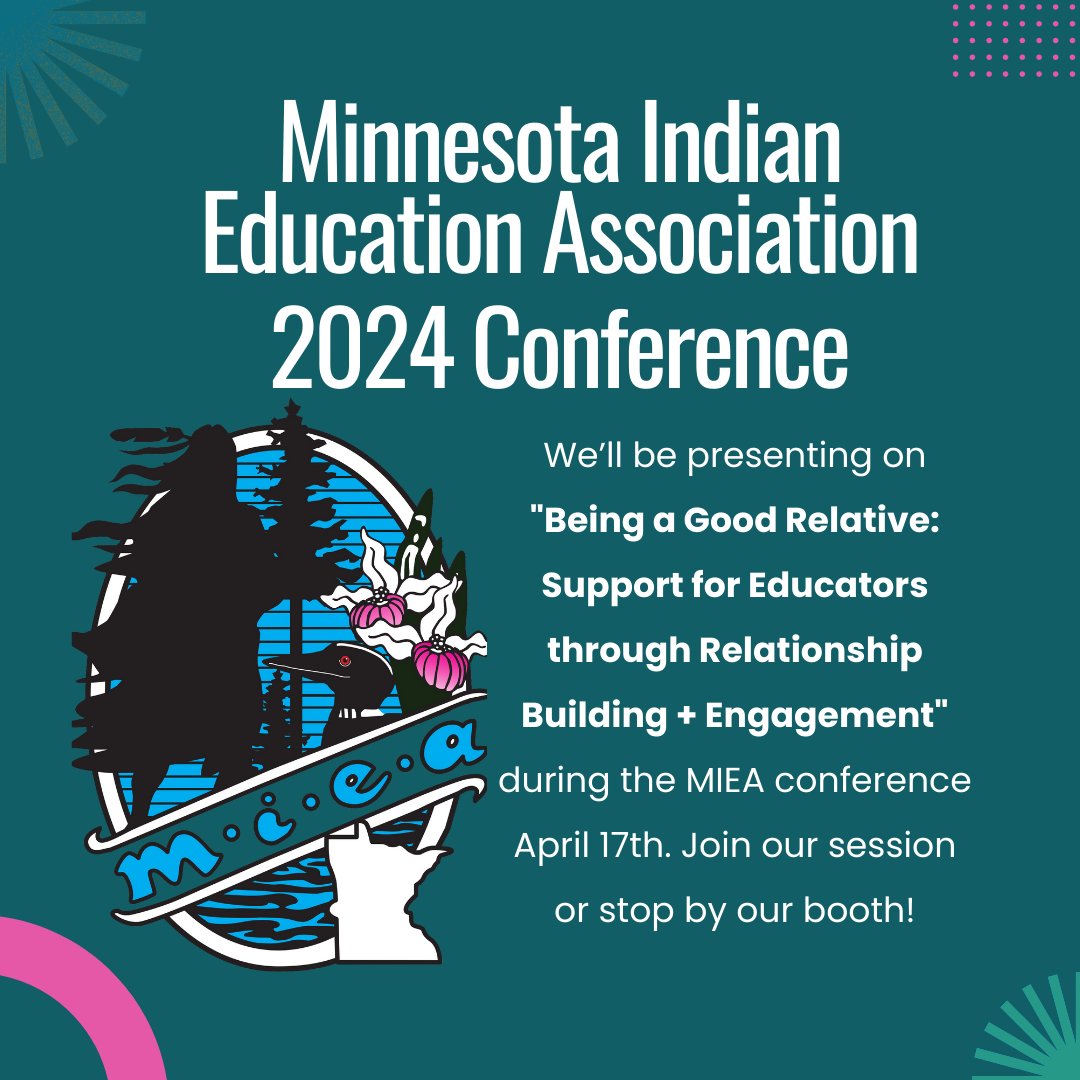 Will you be at MIEA next week? NGC staff will be presenting on 'Being a Good Relative: Support for Educators through Relationship Building and Engagement' during the MIEA conference April 17th. Join our session or stop by our booth! 👋🏽