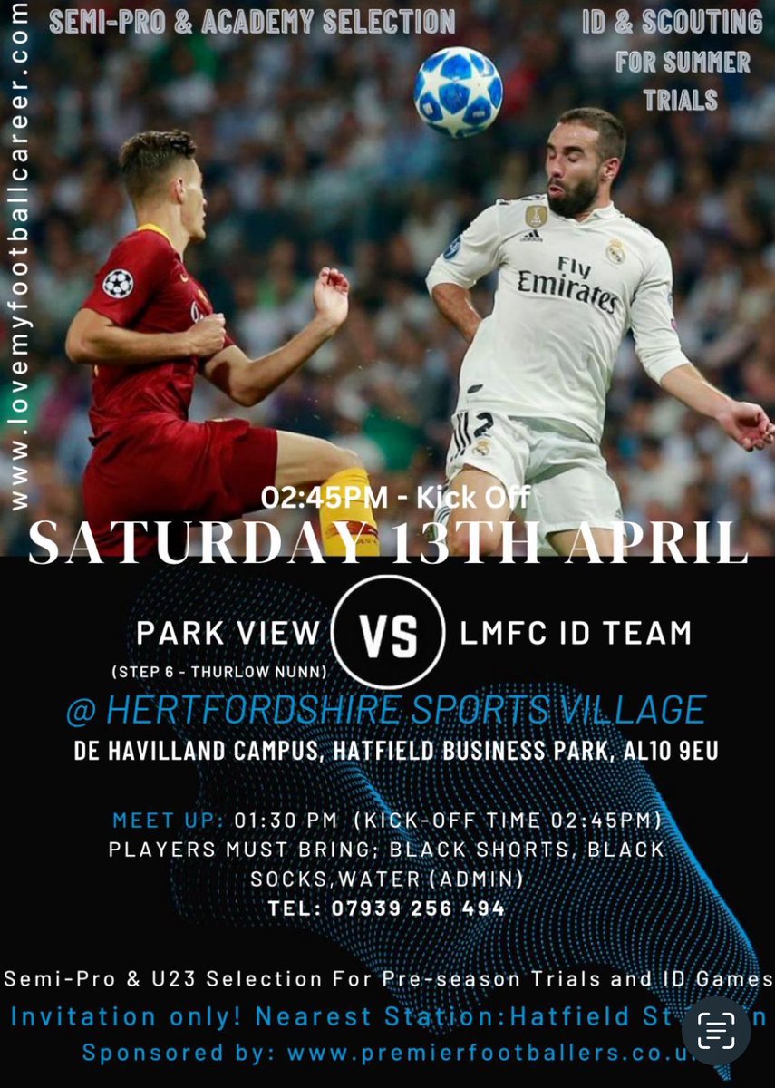 As one season ends a new one is planned! It’s all about securing clubs, contracts and trials early. LMFC starts this Saturday 13th <a href="/Hertfordshire/">Hertfordshire Jobs</a> Sports Village (2:45pm), as players out of contract prepare for the Summer window of opportunity. From step 5 to Pro it’s starts  now!