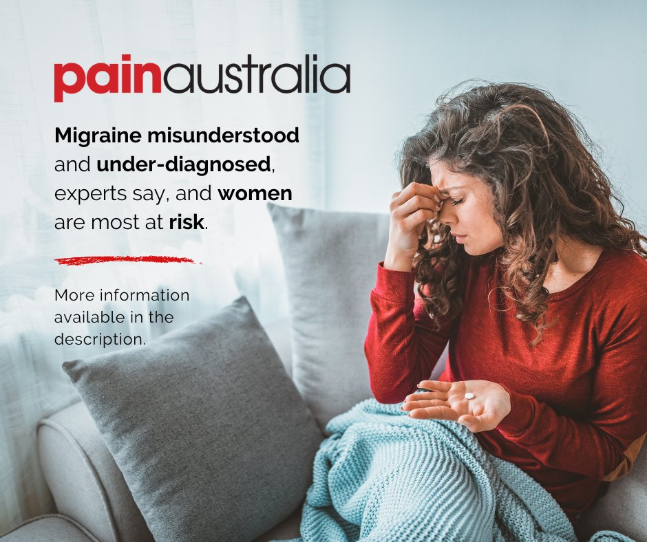 Painaustralia's tweet photo. 🧠 Migraine: misunderstood and under-diagnosed, especially among women. Almost 5 million Aussies suffer, yet stigma and misinformation persists. Experts call for better understanding and treatment. Stay informed and advocate for yourself. #MigraineAwareness #WomensHealth #Healthc https://t.co/gwpfFZvcMf