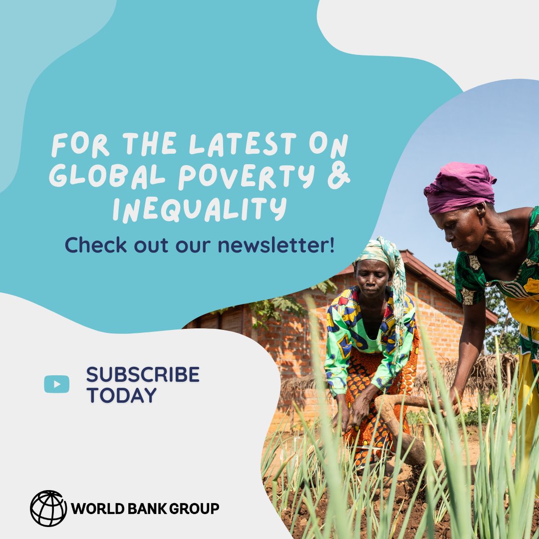 The @WorldBank is committed to fighting #poverty in all its dimensions. Stay current with our new newsletter for the latest news, data, events, and research on poverty to help inform policies to improve people's lives. Subscribe today: wrld.bg/w35Q50RfkEM