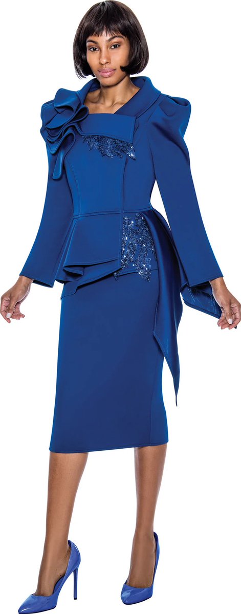 Susanna 3008 Royal Blue Scuba Skirt Suit 
divasdenfashion.com/products/Susan… 

#DivasDenFashion #Susannafashion #royalskirtsuit #scubaskirtsuit #bluesuit #dinnerparty #cascade #collar #sequindetail #Galafashion #funeralfashion #peplumjacket #luxefashion #curvygirlsrock #ChristianFashion