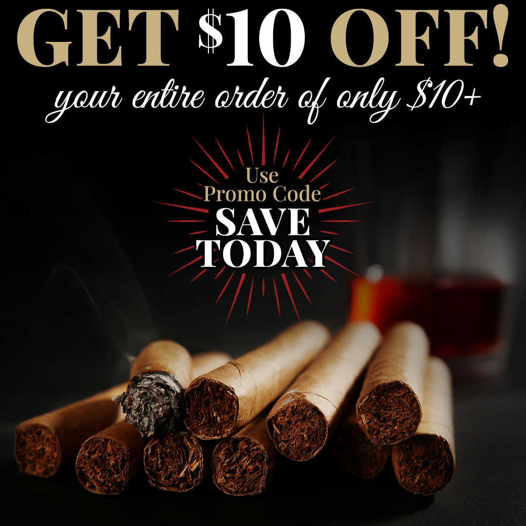 For three days only, get $10.00 Off your entire order—just spend $10 and claim your instant rebate at checkout…it’s that easy! Click here - ow.ly/Ojuc50Rfq7H. #cigar #cigars