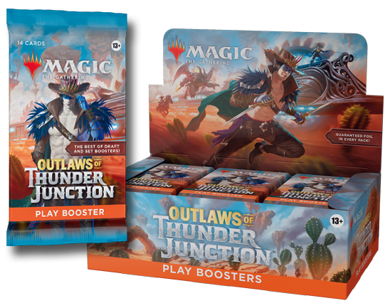 Last chance to preorder and join the ranks of Thunder Junction's most wanted. Whether it's the rush of cracking a Play Booster or wielding a new Commander Deck, secure your claim before April 19. #MTGOutlaws #PreorderNow
