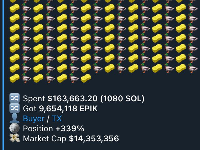 Someone just bought 163k worth of $EPIK Insane Bet he knows something I am still in and holding a heavy bag Target is 100m mcap