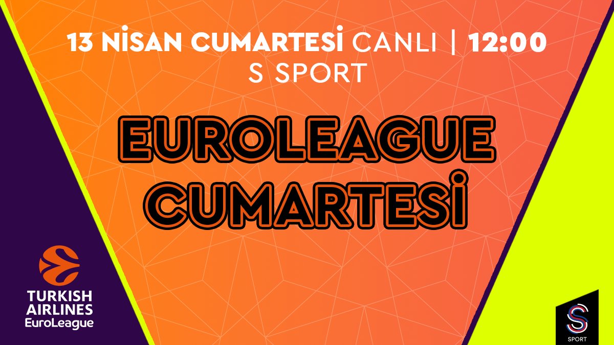 🏀 EuroLeague Cumartesi programı birazdan canlı yayınla S Sport ve S Sport Plus'ta! ssportplus.com 🎙️ @cagilozgeozkul & @canereler & @canisbakan