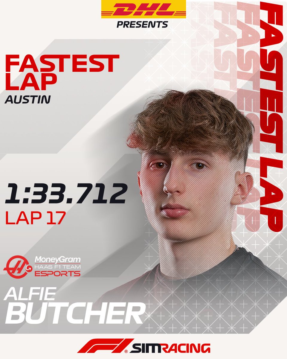 The last point for the fastest lap in the Top 10 this time around goes to @AlfieButcherr 🇬🇧 and @HaasF1Team 👏 #F1Esports Presented by DHL 🙌