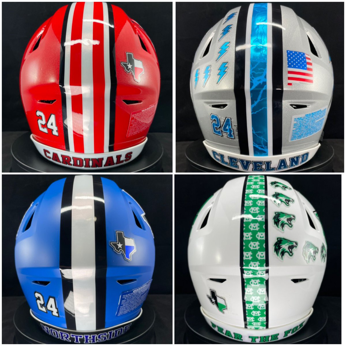 Anyway you stripe it, Au has you covered. We’re dropping some designs next week that bring the heat! 🔥 Get your team’s decal request in today, and look your best this season on the field. #Au #CustomizeYourLegacy