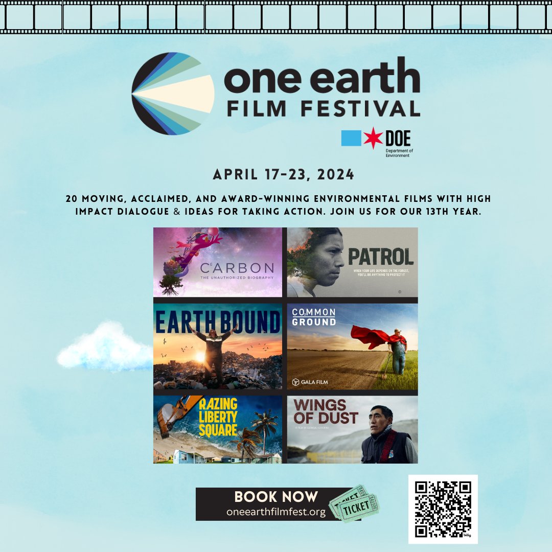 One Earth Film Festival 2024 launches in 5 DAYS!

Reserve your FREE tickets now and celebrate a week of #EarthDay action 
oneearthfilmfest.org 

#Chicago #FilmFestival #EarthDay2024 #ClimateAction #ClimateActionNow #YouthClimateAction #Film #Documentary #ThingsToDo
