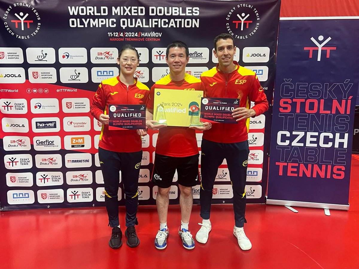🏓Álvaro Robles y María Xiao sellan su plaza para los Juegos Olímpicos de #Paris2024. 👏 ¡El tenis de mesa español está de enhorabuena!