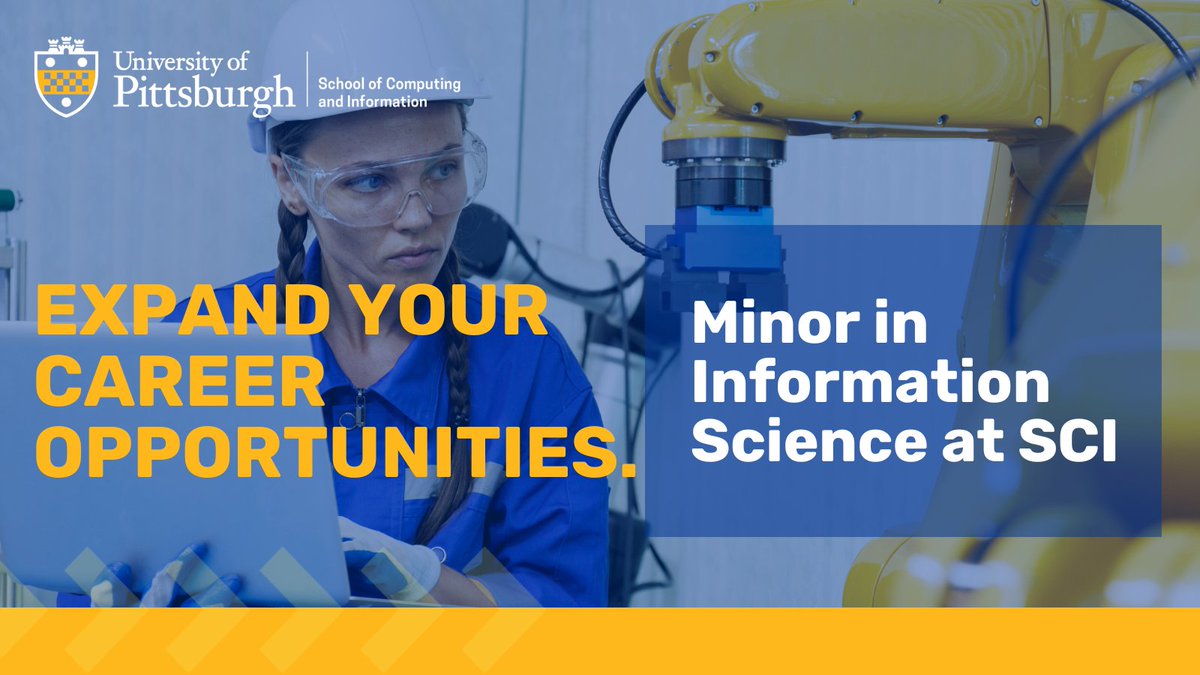 With SCI's new minor in information science, @PittEngineering students can build upon their current skillset and expand their career opportunities! Learn more about this minor at: dins.pitt.edu/academics/mino… @PittDINS