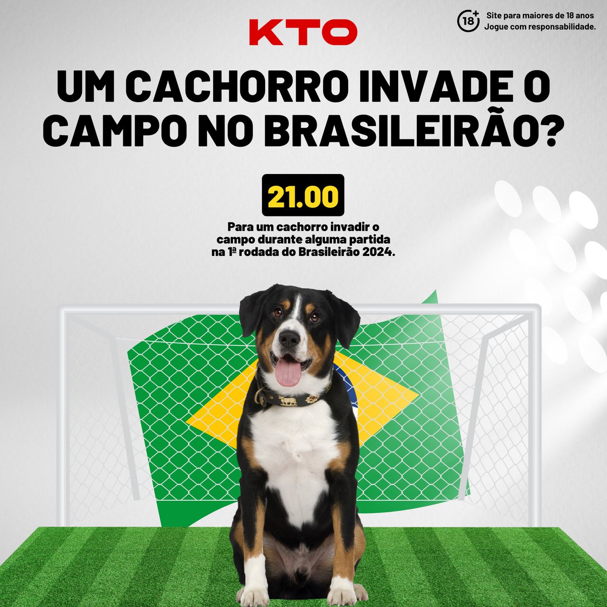 🐶 VAI TER INVASÃO DE CACHORRO NO BRASILEIRÃO? 🐶 O Brasileirão volta neste sábado, então se liga nessa KTOdd especial que lançamos no site! 😂 Para um cachorro invadir o campo na 1ª rodada, odd 21.00! 💰 Vale a fézinha pela resenha, ein! 🤑 VEM 👉 kto.com/pt/esportes/?p…