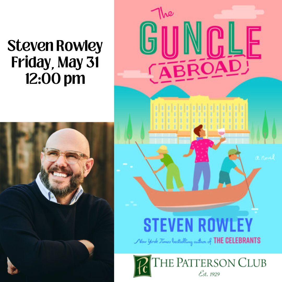 You are cordially invited to the Friends of Fairfield Library author luncheon featuring Steven Rowley, who will discuss his new book, The Guncle Abroad, on Friday, May 31 at The Patterson Club. Tickets are available here: tinyurl.com/srowley
