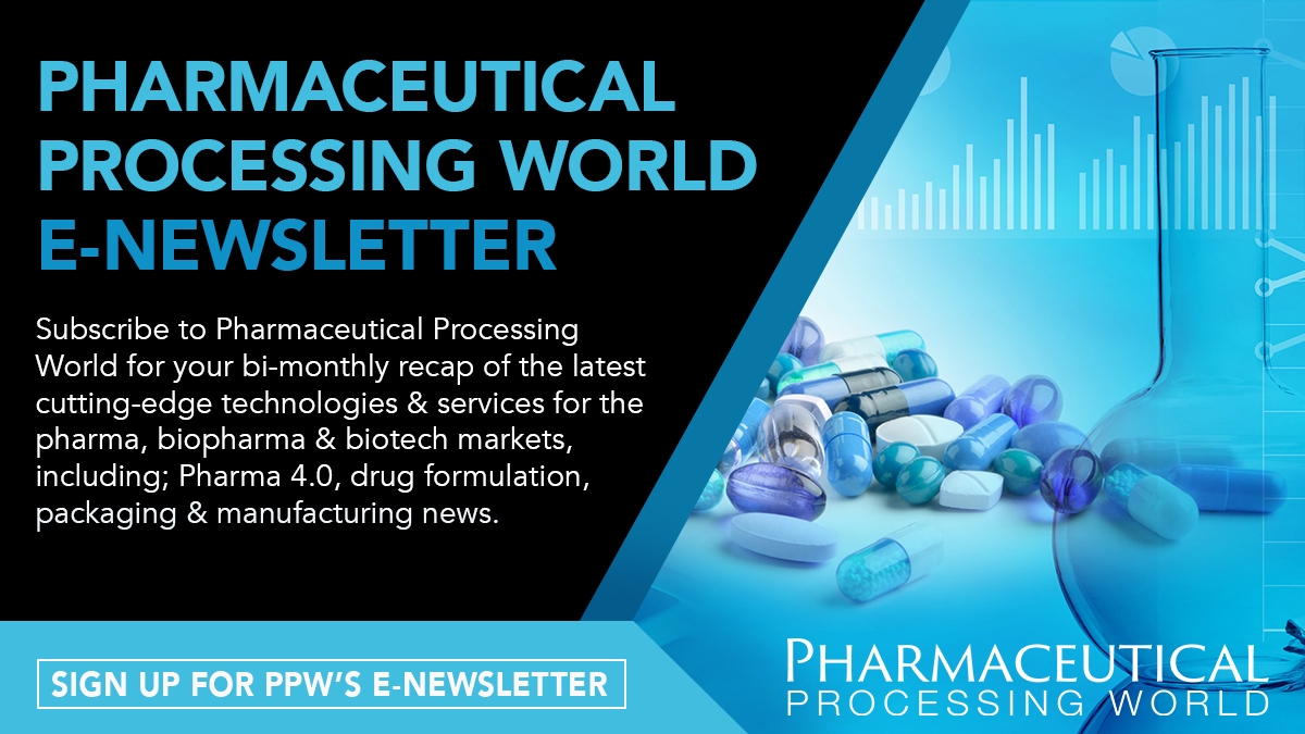 Subscribe to Pharmaceutical Processing World for your bi-monthly recap of the latest cutting-edge technologies & services for the #Pharma, #Biopharma & #Biotech markets, including; Pharma 4.0, #DrugFormulation, #DrugPackaging & #DrugManufacturing news: pharmaceuticalprocessingworld.com/sign-up-for-th…