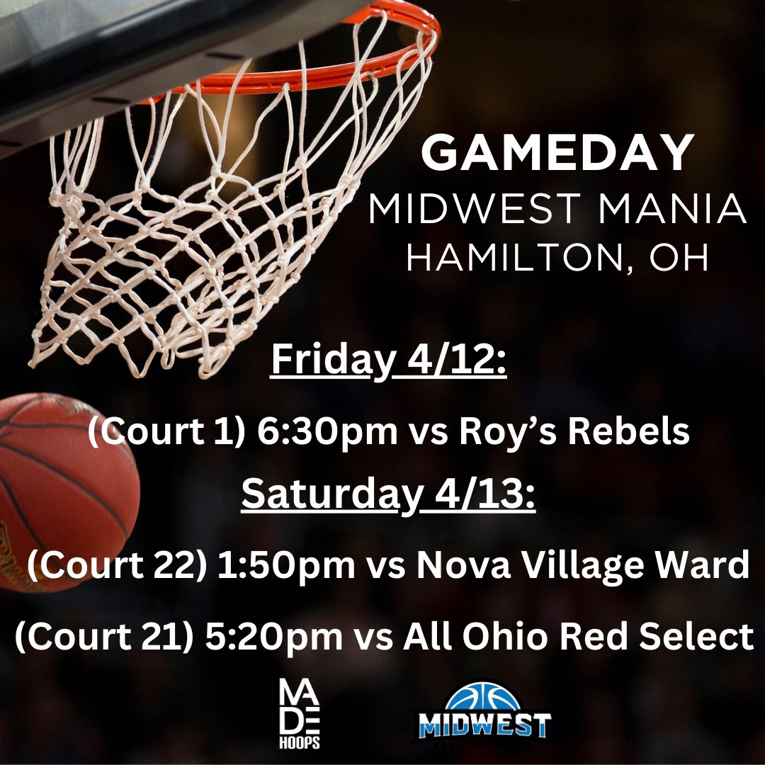 Midwest Basketball Club - Useh 2027 (Made Hoops) (@midwestbb_useh) on Twitter photo First tournament of the year. Check us out this weekend at <a href="/madehoops/">MADE Hoops</a> Midwest Mania!
<a href="/mbcgrassroots/">Midwest Basketball Club - Grassroots</a> <a href="/MidwestDirector/">MWBC Gilliland</a> First tournament of the year. Check us out this weekend at <a href="/madehoops/">MADE Hoops</a> Midwest Mania!
<a href="/mbcgrassroots/">Midwest Basketball Club - Grassroots</a> <a href="/MidwestDirector/">MWBC Gilliland</a>