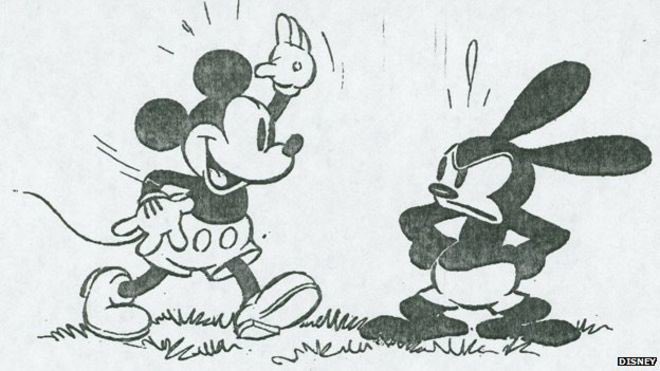'Did you know Mickey Mouse is a knock-off? Mickey Mouse shares striking similarities with Oswald the Lucky Rabbit, his predecessor. #AnimationHistory #MickeyMouse #OswaldTheLuckyRabbit #funfact