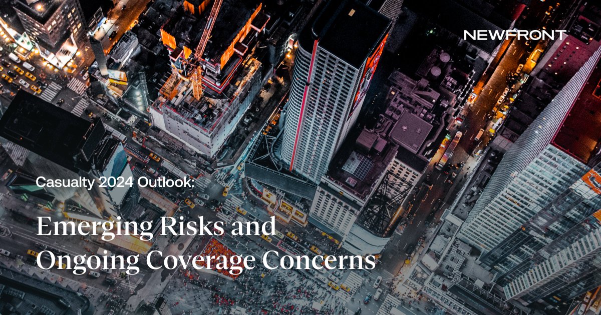 Casualty insurance is an evolving landscape due to various economic, technological, and societal factors. Newfront's experts explore the ongoing topics that persist alongside the top emerging risks: newfront.com/blog/casualty-… #casualty #newfront #insurance