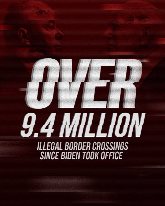 🚨🚨🚨 There were 189,372 illegal border crossings in March ALONE. That’s over 9.4 MILLION illegal immigrants crossed under Joe Biden. We need a safer and stronger America. That starts with holding Secretary Mayorkas accountable — we must hold an impeachment trial.