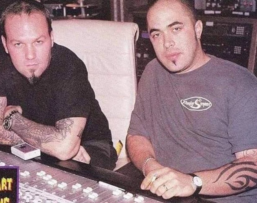 Me and my boy cooking up absolute dog shit in the studio together.