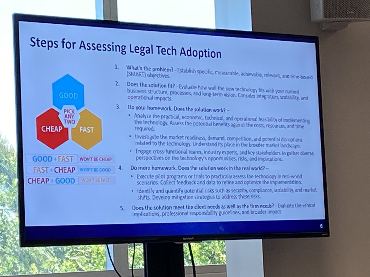 Professor Jon Garon is providing tips to assist lawyers in selecting appropriate technology.