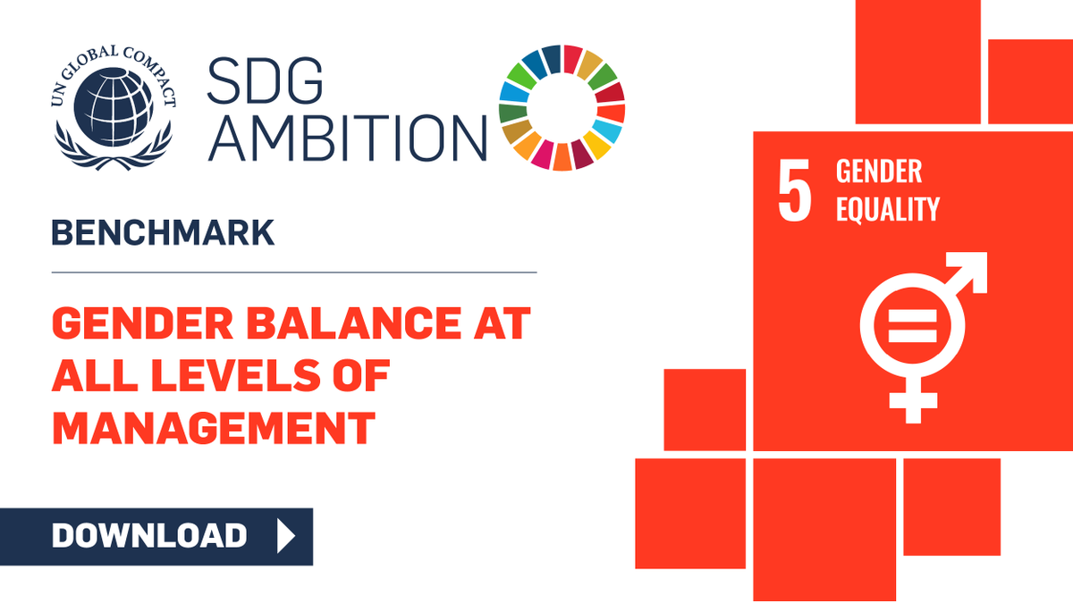 globalcompact's tweet image. 📢 Reach new heights in gender equity with our #SDGAmbition Benchmark Reference Sheets. 

Achieve gender balance across all levels of leadership with our comprehensive benchmarking tool. 

Learn more: 🔗 bit.ly/3ob1QAW 

#Leadership #Sustainable