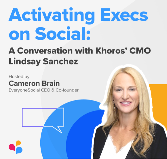 SocialSellingS1's tweet photo. Are your execs missing from the social media scene? That affects your company's reputation — and its market value. 😮 So join EveryoneSocial CEO Cameron Brain and Khoros CMO Lindsay Sanchez for an enlightening webinar on the power of executive presence. https://t.co/nXy7ncTbTA https://t.co/6a5dtTltEg