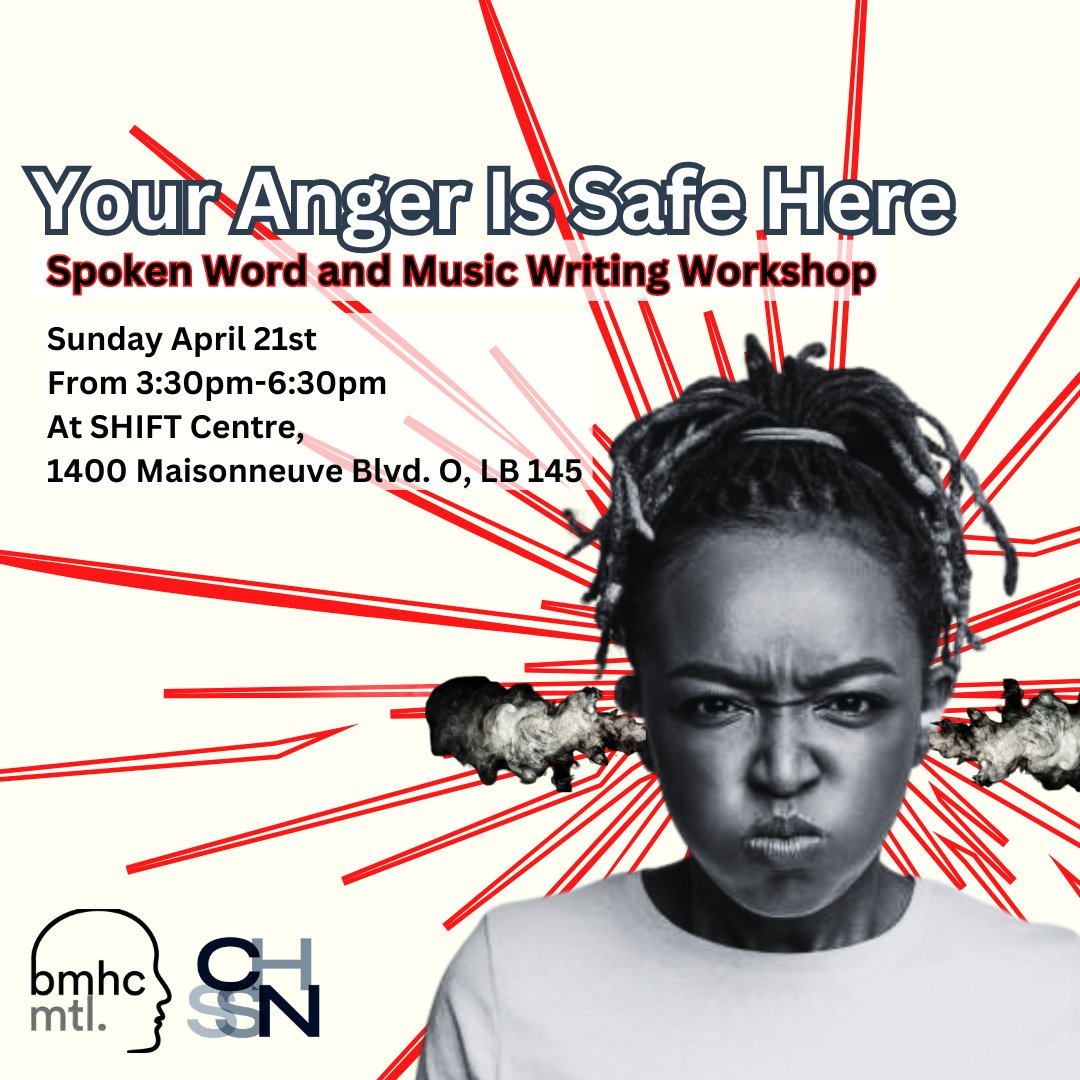 Join us for a spoken word & music writing workshop with Samm! Dive into creative expression and healing guided by her passion for community and mental wellness. 🎤🎶

🗓️ April 21
⏰ 3:30-6:30 PM
📍SHIFT Centre, 1400 Maisonneuve Blvd O,

Don't miss out! 🌟🚀 #CreativeHealing