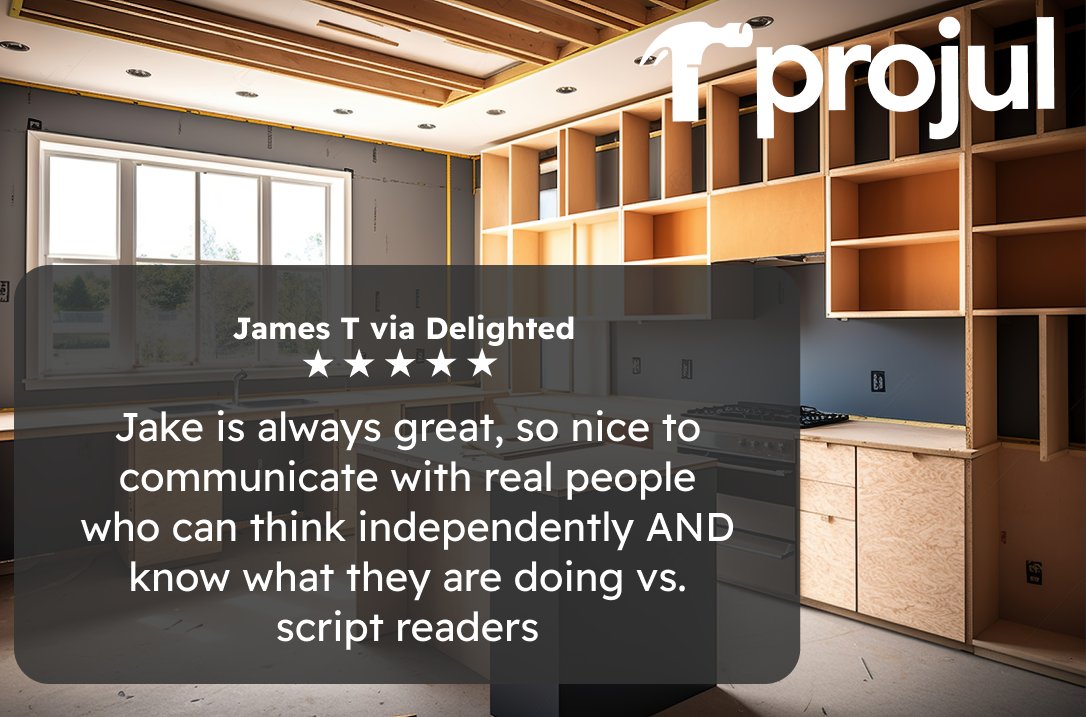 goprojul's tweet image. We love talking #Projul and #construction with our great customers! Thank you for the great review James! 

#constructionsoftware #builder