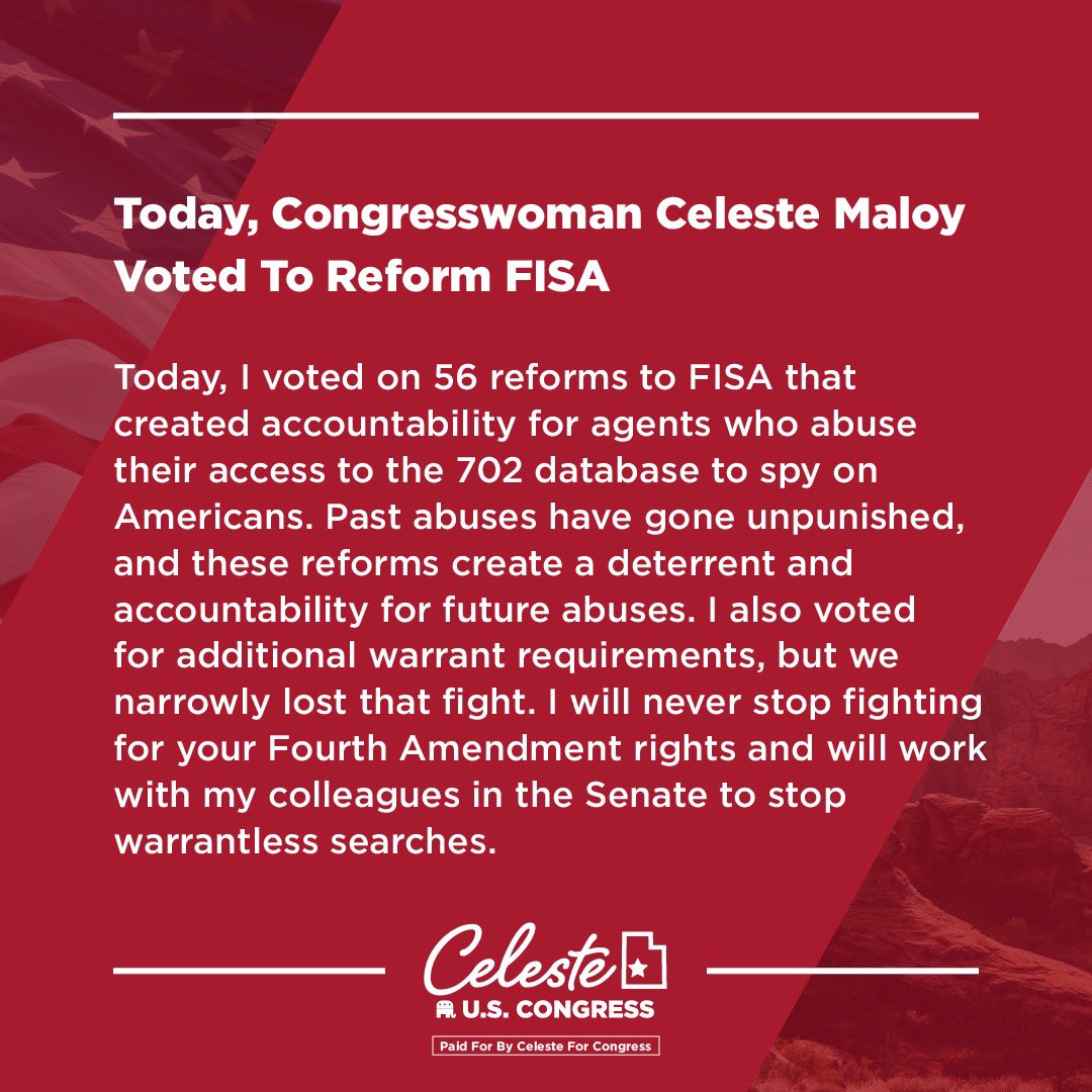 My statement on my FISA vote today: