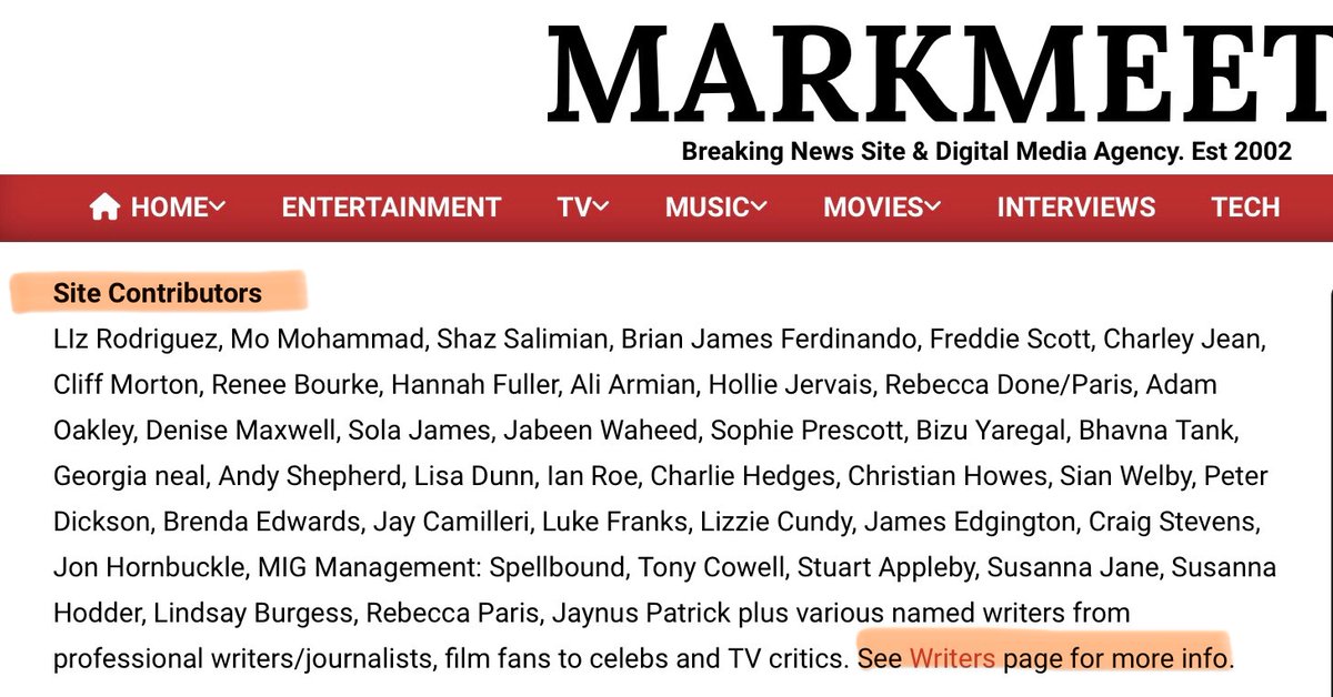 According to the MarkMeets website, DAN DUNN is the man in charge @MarkMeets  since 2013 - despite them plastering Mark Boardman’s name all over @markboardmanuk 
Is the Contributors list legit?
