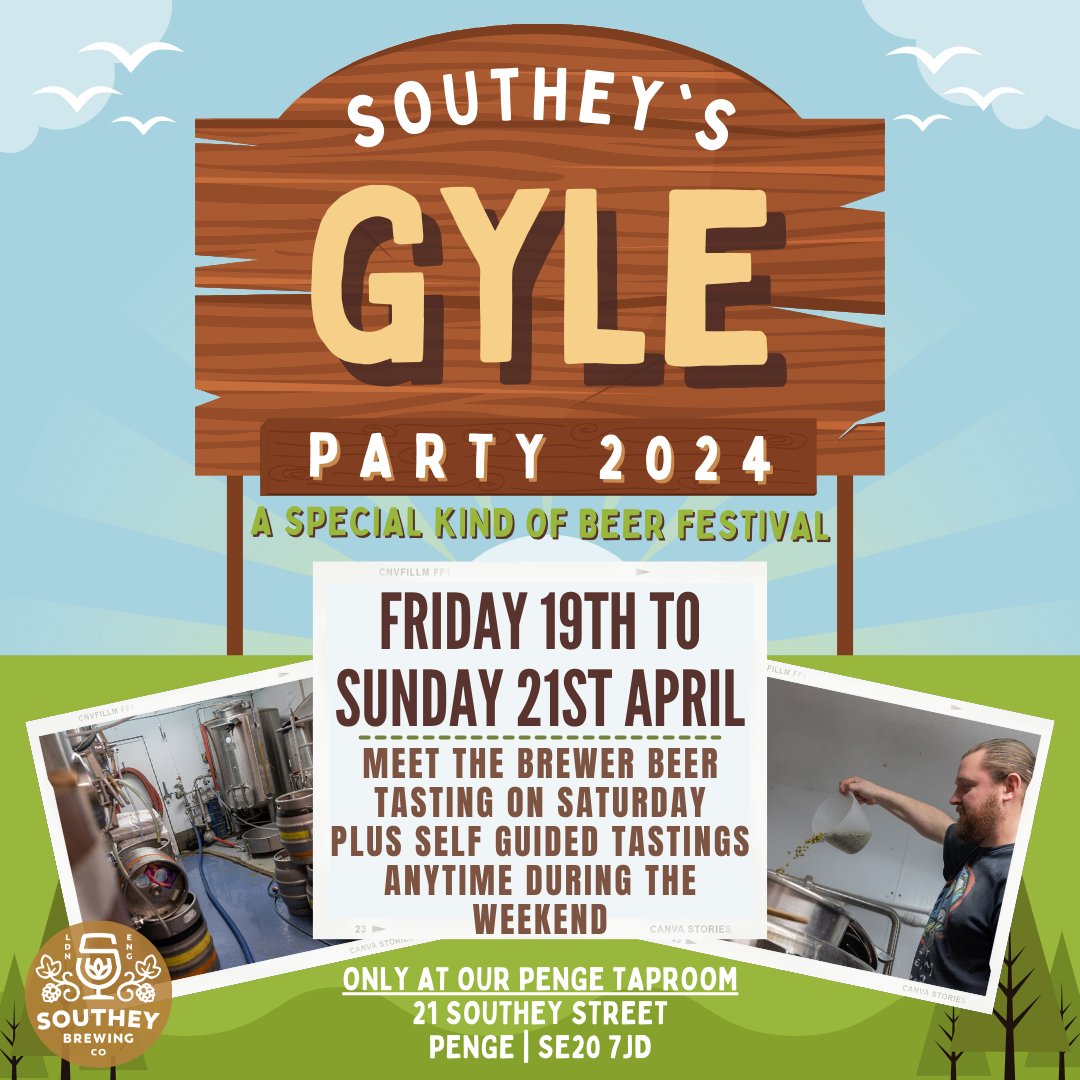 The 2nd Southey Gyle Party - Fri 19th to Sun 21st April.
On Sat 20th there will be 2 tasting sessions where our brewers will talk through how we developed the idea &amp; the brew day, then take you through a tasting of all 12 beers.
🎟 Tickets: southeybeershop.com. 1pm and 3pm.