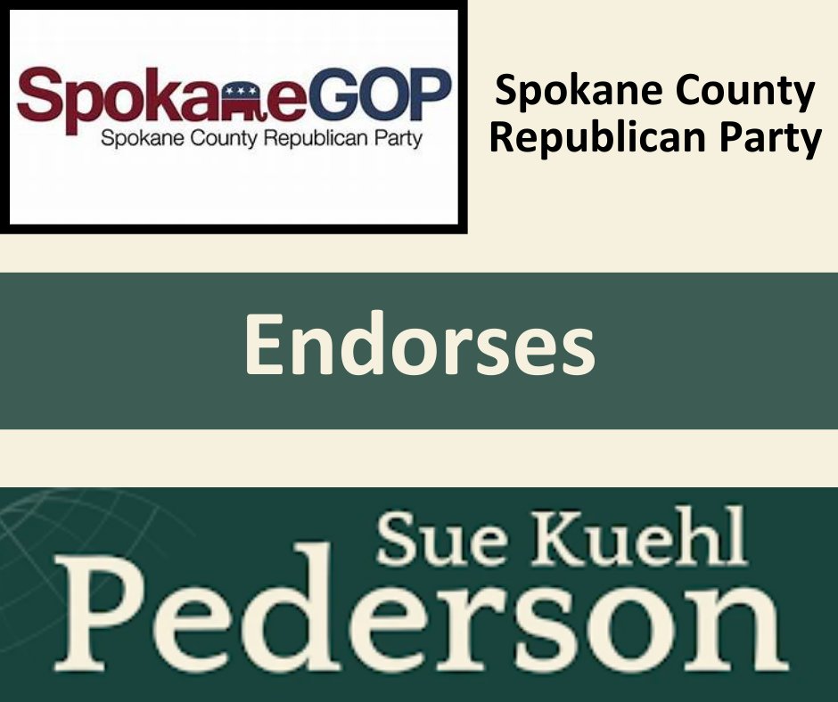 The Spokane County Republican Party has endorsed Sue Kuehl Pederson for Washington State Commissioner of Public Lands.
assets.nationbuilder.com/scrcc/pages/63…