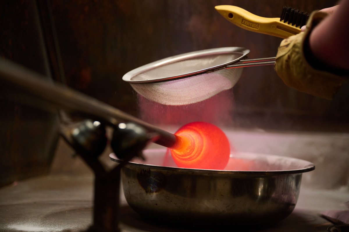 BlownAwaySeries's tweet photo. Colour choice is an important step in glassblowing and thanks to @Glasscolor the options in our hot shop are endless! What colour are you choosing? 🌈 https://t.co/PcRYILn93P