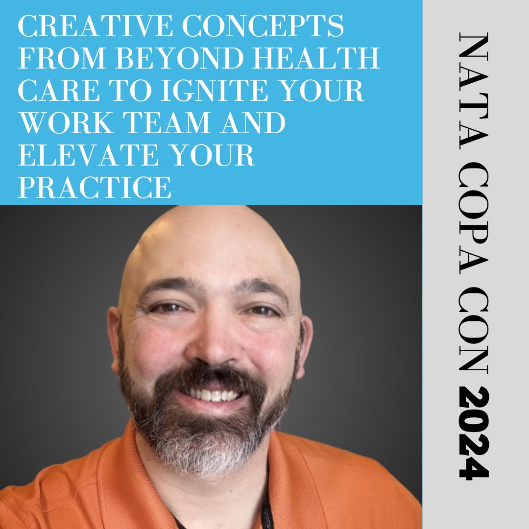 Copa Con 2024 is only one week away but there is still time to register at educate.nata.org/copacon2024! Our next speaker highlight is Ryan Stevens, MS, ATC, CSCS who will present on Creative Concepts From Beyond Health Care To Ignite Your Work Team and Elevate Your Practice.