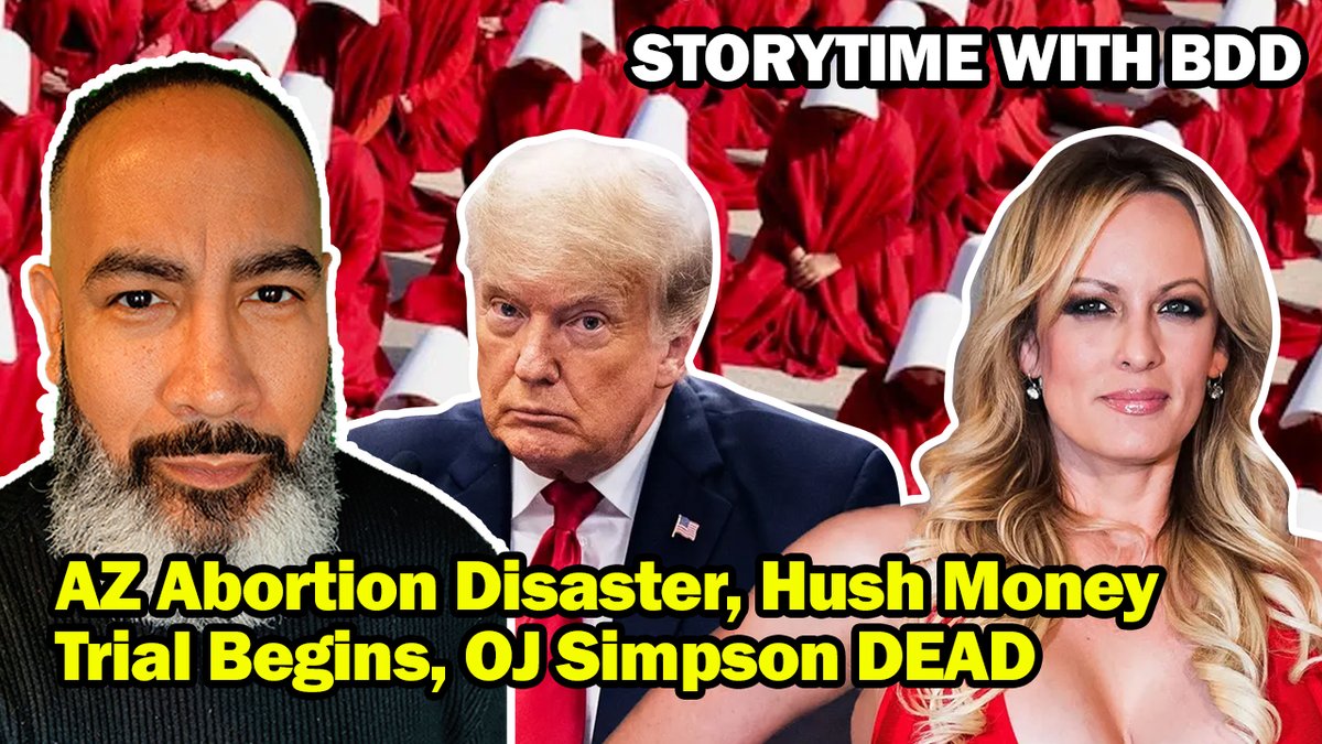 trump, Kari Lake, and other Republicans try to back away from the Arizona Abortion disaster, OJ Simpson dead at 76 (cancer is seeking the real killer), jury selection for trump's election interference hush money case starts Monday. 🚨LIVE on my YouTube at 5:30PM ET!