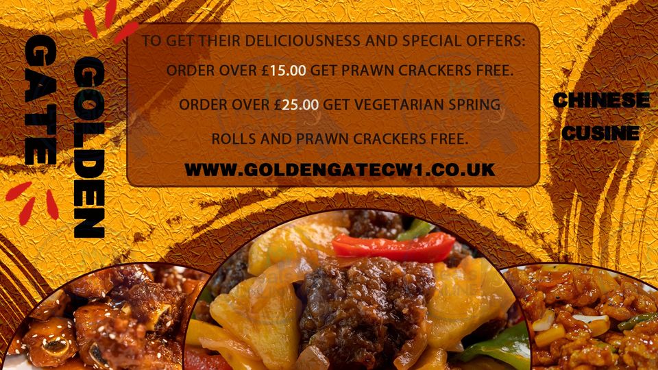In the world of food, find that pure happiness. 😉 Let me see where it is… Golden Gate, there are so many delicious foods in Golden Gate! 🍝🍱🍜🍲🍛 You can click in their official website: goldengatecw1.co.uk 👈 To get their deliciousness and special offers: Order Over