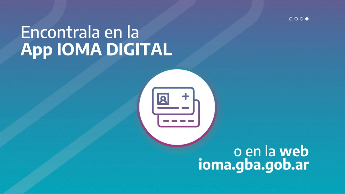 Tu #CredencialDigital de IOMA ¡siempre disponible! Encontrala en la App IOMA Digital ✅ Tiene la misma validez que la de plástico ✅ Podés mostrarla desde tu celular #IOMA #IOMAmiObraSocial #IOMADigital
