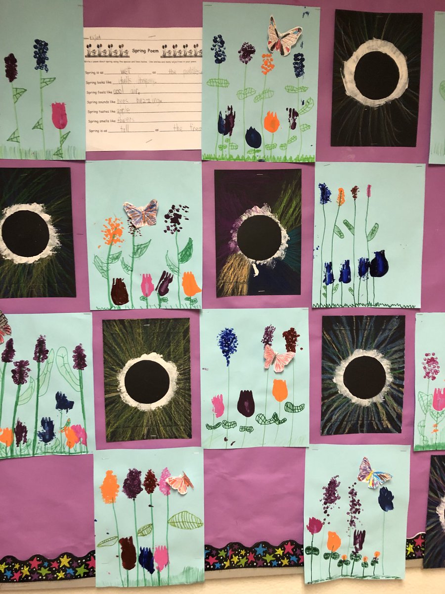 Spring is in the air! The Gr 1/2s ⁦<a href="/TDSB_JGWorkman/">J. G. Workman P.S.</a>⁩ used a variety of mediums to create these spring masterpieces🪻🌷Our sensory poems turned out amazing too! #PoetryMonth ⁦<a href="/EmmanuelP_1/">Emmanuel Peter</a>⁩ ⁦<a href="/LC3_TDSB/">TDSB LC3</a>⁩