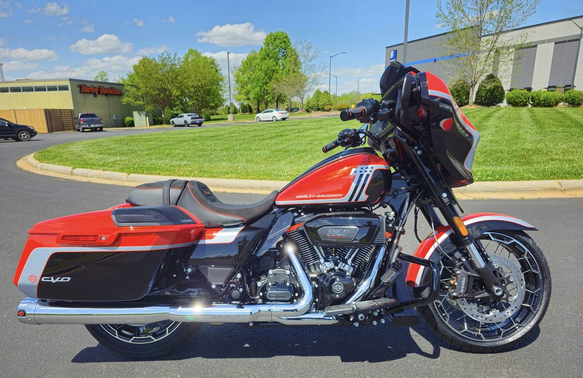 This was my office today.  The 2024 CVO Street Glide in Legendary Orange.