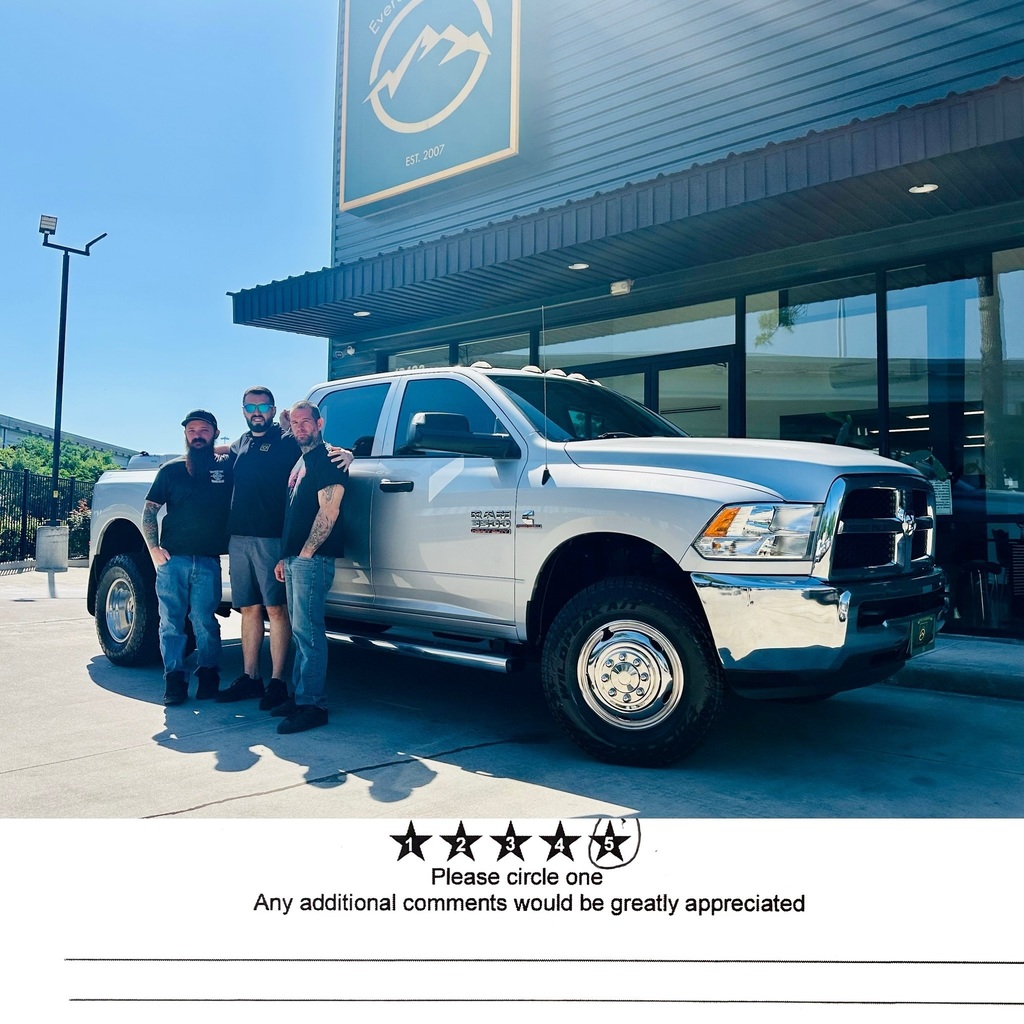 Anthony and his new 2018 Ram 3500 Tradesman 4x4 Long Box Diesel ready to hit the road back to North Carolina. Thank you for choosing Everest Motors, and welcome to the family! 

#everestmotors #houston #texas #ram #ram3500 #tradesman #aisin #trucksofinstagram #trucksdaily #cumm…