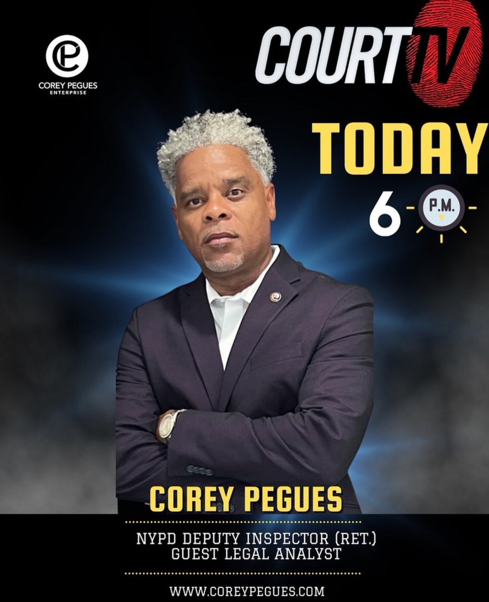 Check me out today live at 6pm! @CourtTV @CourtTVUK